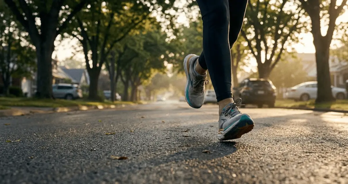 Mulher correndo ao ar livre com tênis de corrida, guia dos melhores tênis Nike para corrida feminino de 2026